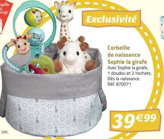 corbeille de naissance sophie la girafe