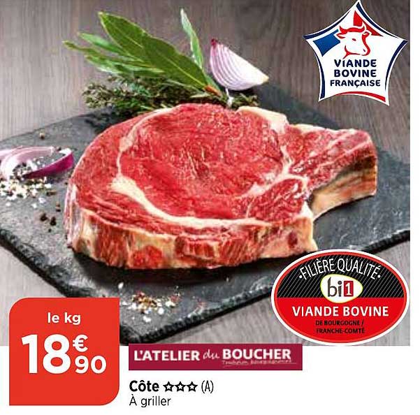 côte à griller l'atelier du boucher