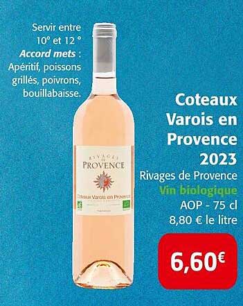 côteaux varois en provence 2023 rivages de provence