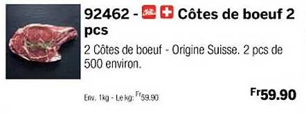 côtes de bœuf 2 pcs