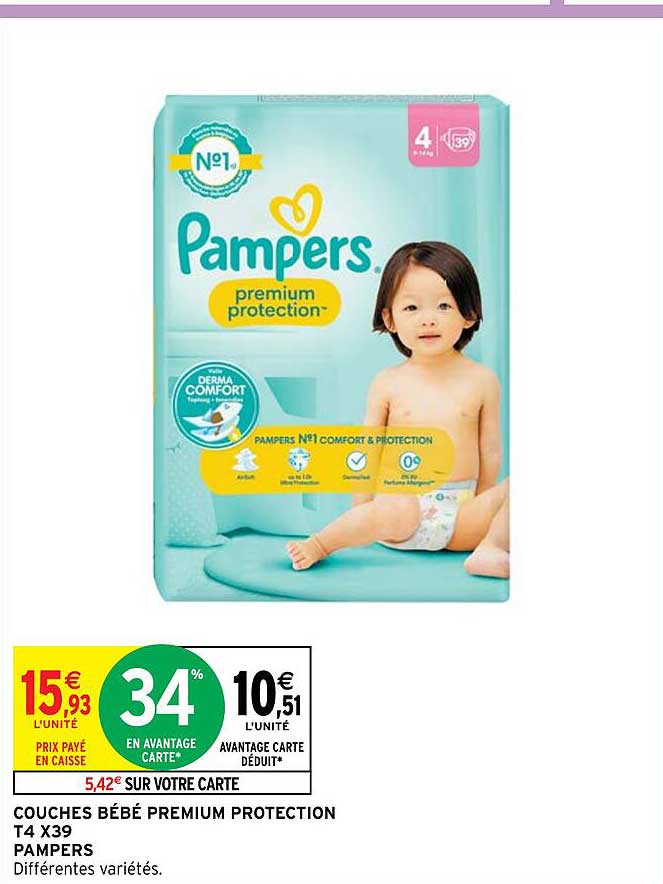couches bébé premium protection t4 x39 pampers
