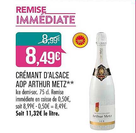 crémant d'alsace aop arthur metz