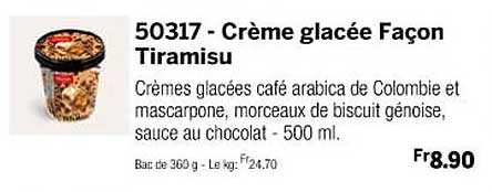 crème glacée façon tiramisu