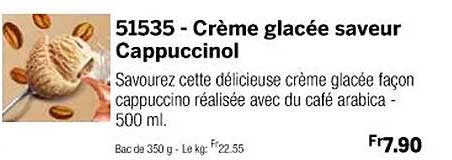 Crème Glacée Saveur Cappuccinol