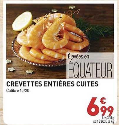 Crevettes Entières Cuites