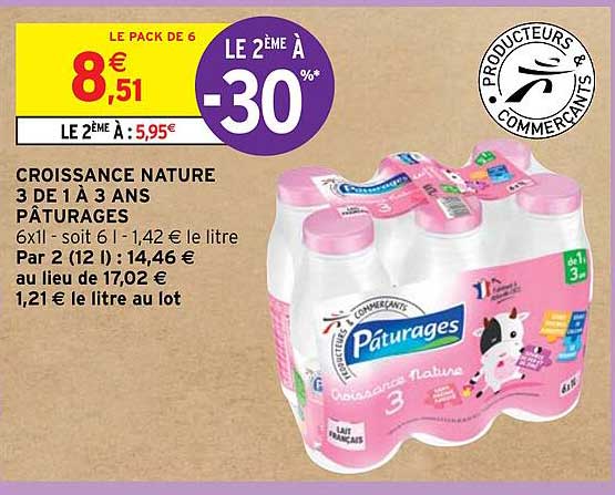 croissance nature 3 de 1 à 3 ans pâturages