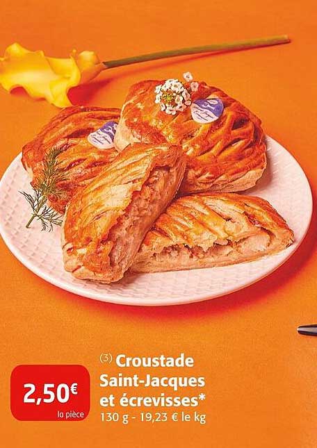 croustade saint-jacques et écrevisses