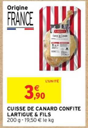 cuisse de canard confite lartigue & fils