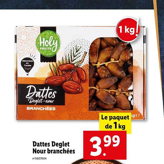 dattes deglet nour branchées
