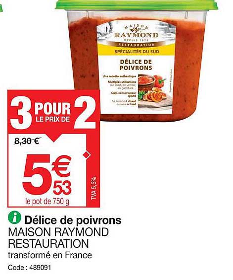 délice de poivrons maison raymond restauration