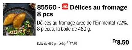 délices au fromage 8 pcs