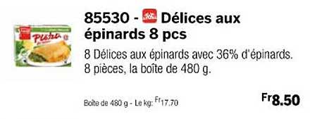 délices aux épinards 8 pcs