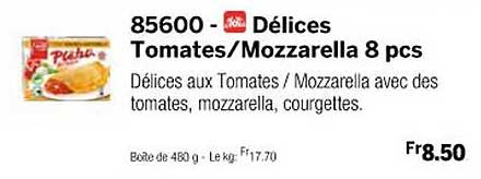 délices tomates/mozzarella 8 pcs