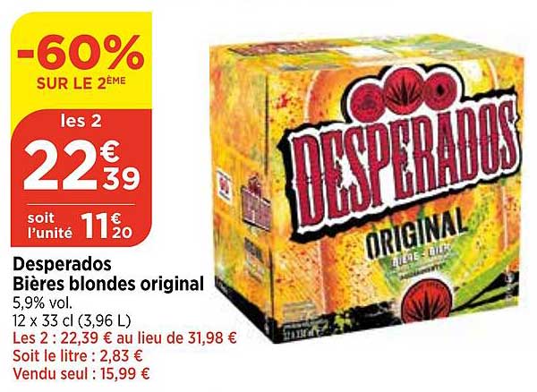 Desperados Bières Blondes Original