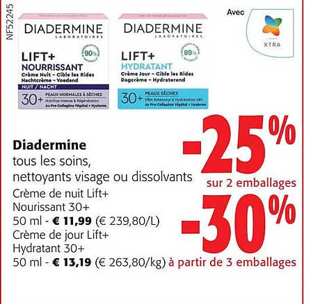 diadermine tous les soins, nettoyants visage ou dissolvants