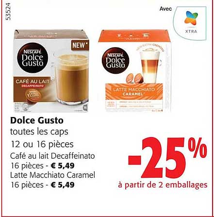 dolce gusto toutes les caps