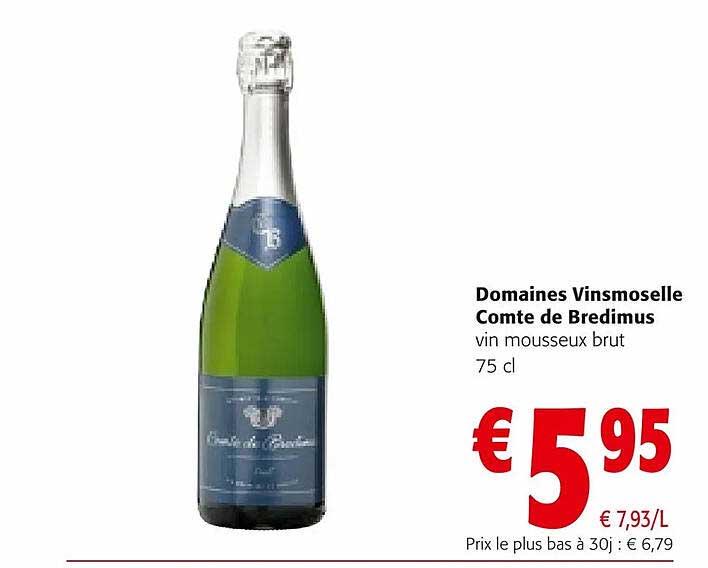 domaines vinsmoselle comte de bredimus vin mousseux brut