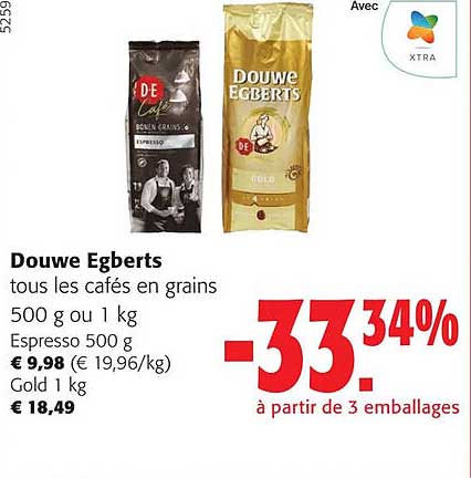 douwe egberts tous les cafés en grains