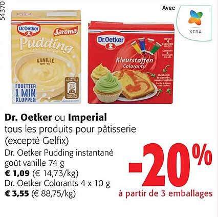 dr. oetker ou imperial tous les produits pour pâtisserie