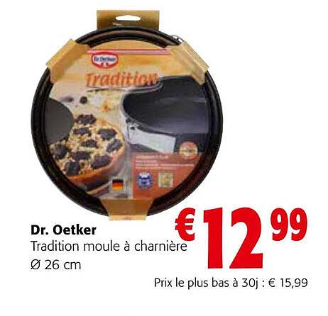 dr. oetker tradition moule à charnière
