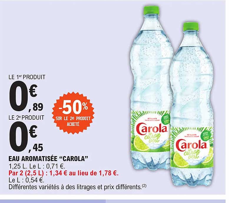 Eau Aromatisée "carola"