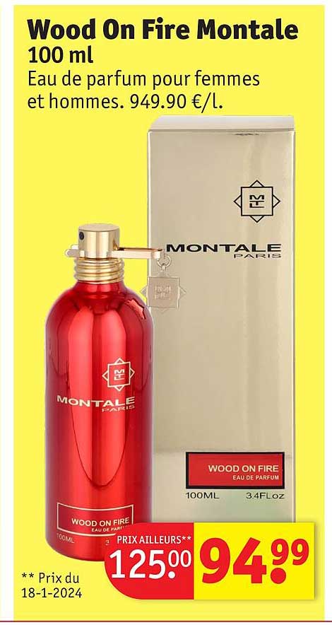 eau de parfum pour femmes et hommes wood on fire montale 100 ml