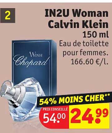 eau de toilette pour femmes in2u woman calvin klein 150 ml