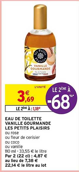 Eau De Toilette Vanille Gourmande Les Petits Plaisirs