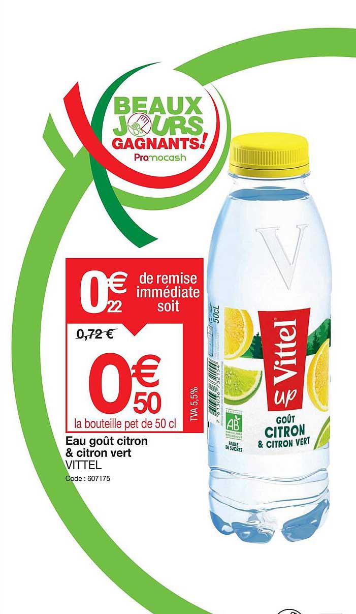 Eau Goût Citron & Citron Vert Vittel