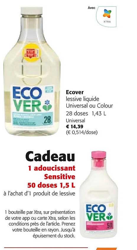 ecover lessive liquide universal ou colour