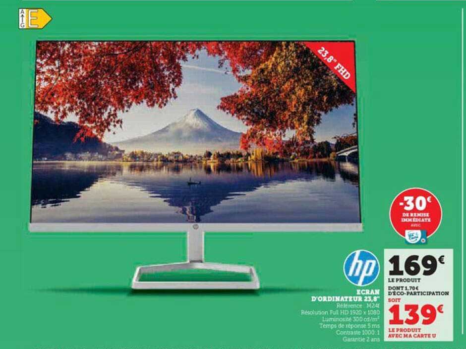 écran d'ordinateur 23,6" hp