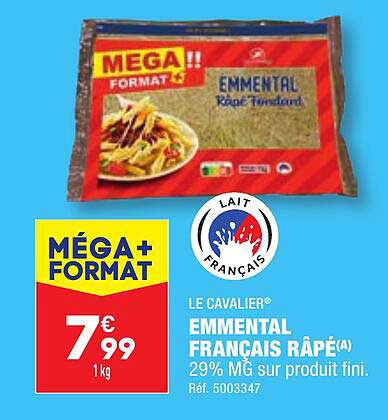 Emmental Français Râpé Le Cavalier