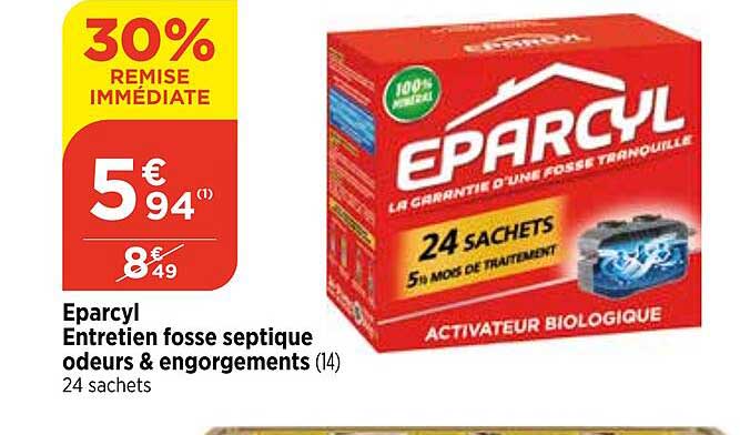eparcyl entretien fosse septique odeurs & engorgements