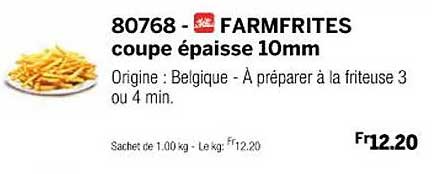 farmfrites coupe épaisse 10mm