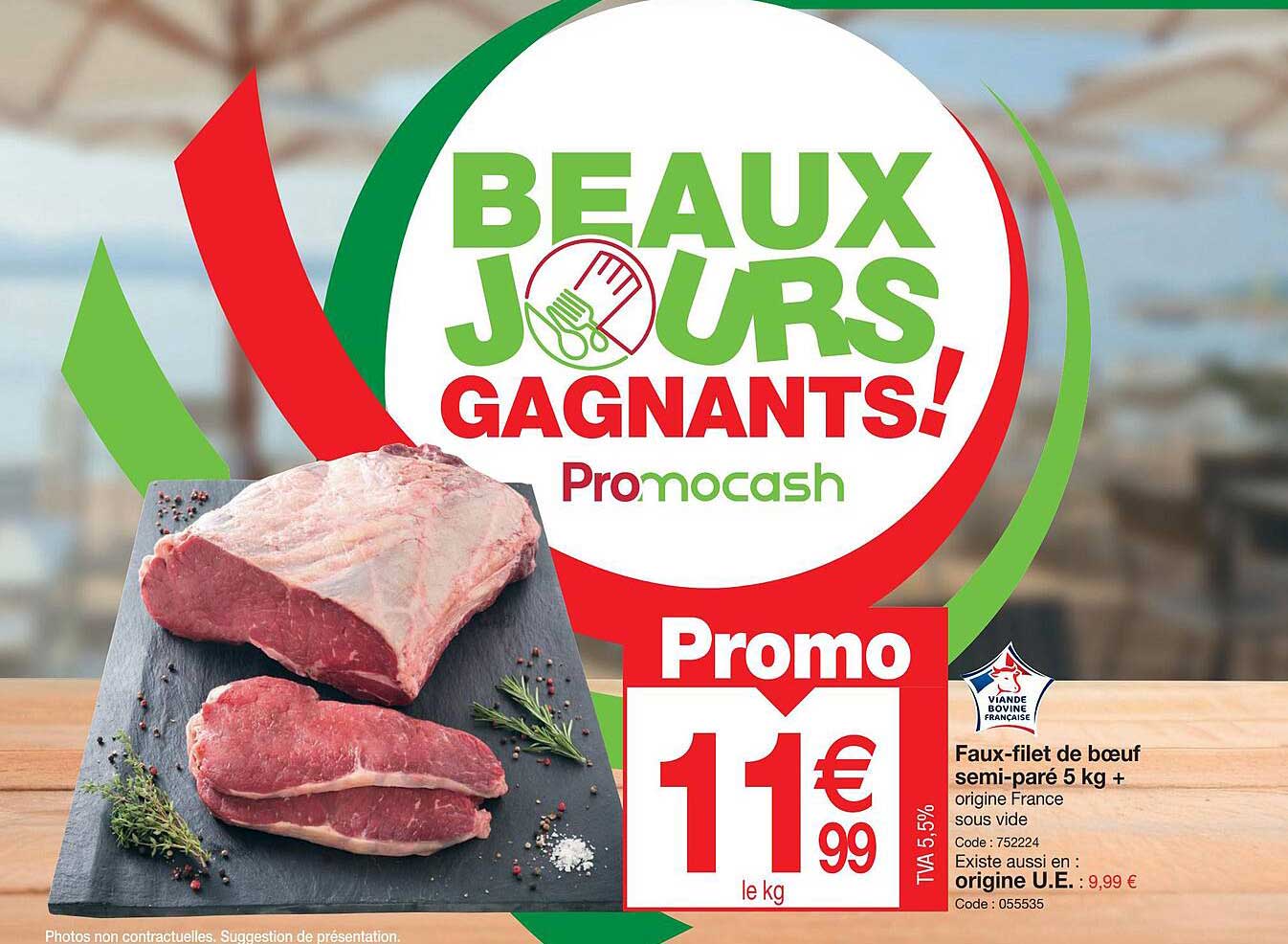 faux-filets de bœuf semi-paré 5 kg +