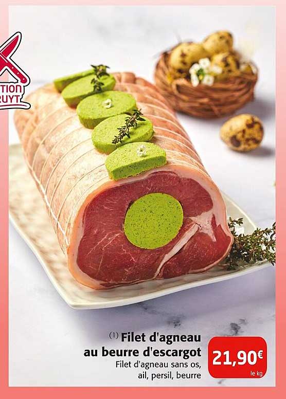 filet d'agneau au beurre d'escargot