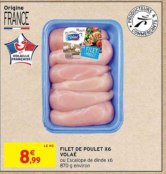 Filet De Poulet X6 Volaé