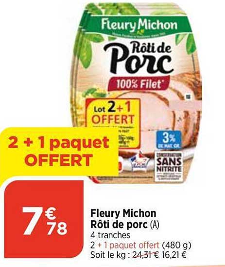 fleury michon rôti de porc