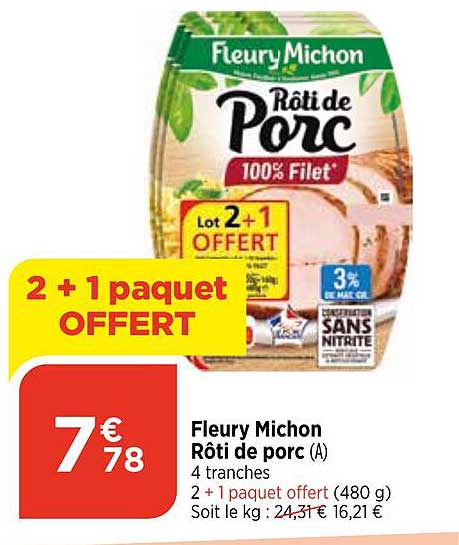 fleury michon rôti de porc