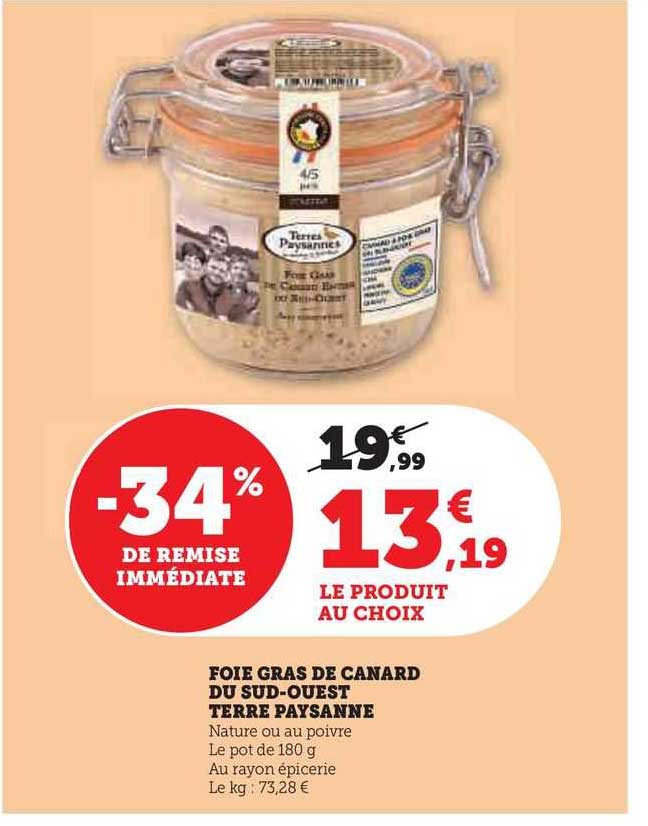 foie gras de canard du sud-ouest terre paysanne