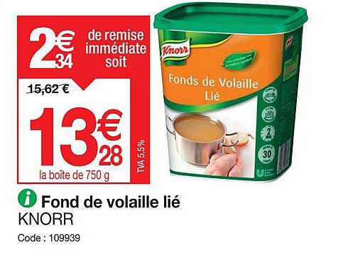fond de volaille lié knorr