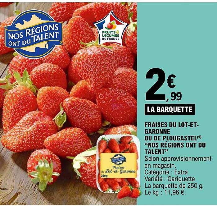 fraises du lot-et-garonne ou de plougastel "nos régions ont du talent"