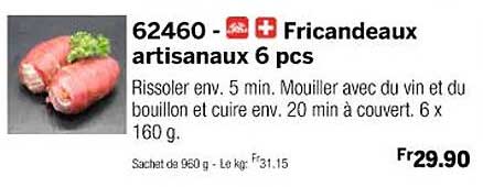fricandeaux artisanaux 6 pcs