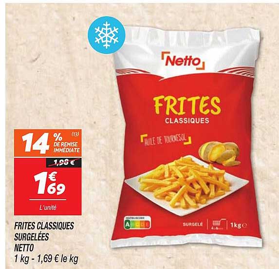Frites Classiques Surgelées Netto