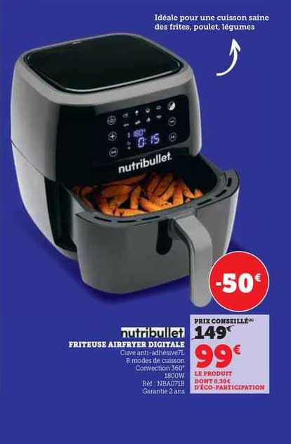 friteuse airfryer digitale nutribullet