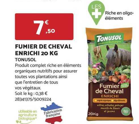 fumier de cheval enrichi 20 kg tonusol