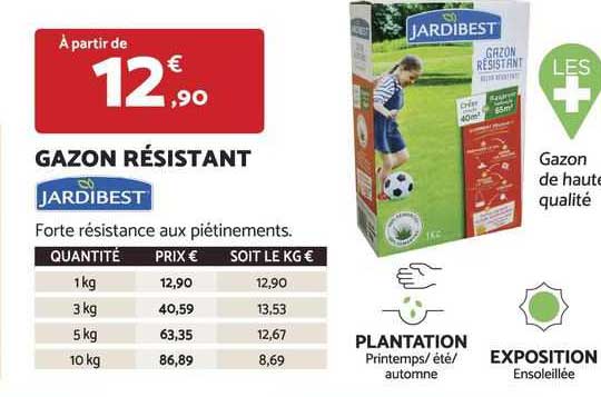 gazon résistant jardibest