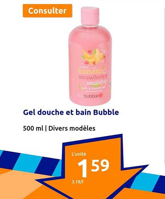 gel douche et bain bubble