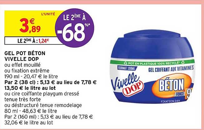 gel pot béton vivelle dop