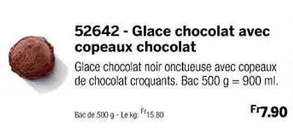 Glace Chocolat Avec Copeaux Chocolat